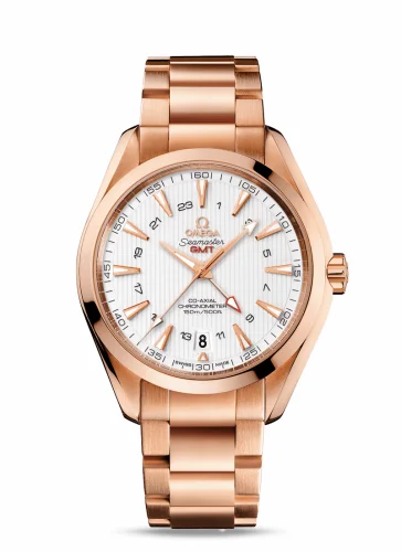 Omega Seamaster Aqua Terra 150M Co-Axial 43 GMT Red Gold / Silver / Bracelet 231.50.43.22.02.001 (23150432202001)